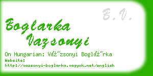 boglarka vazsonyi business card